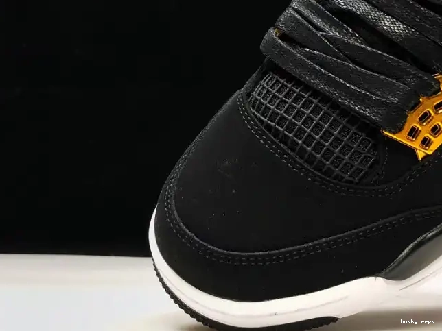 Rep Husky Metallic Air Jordan Royalty Black Gold-White 4 308497-032 0531
